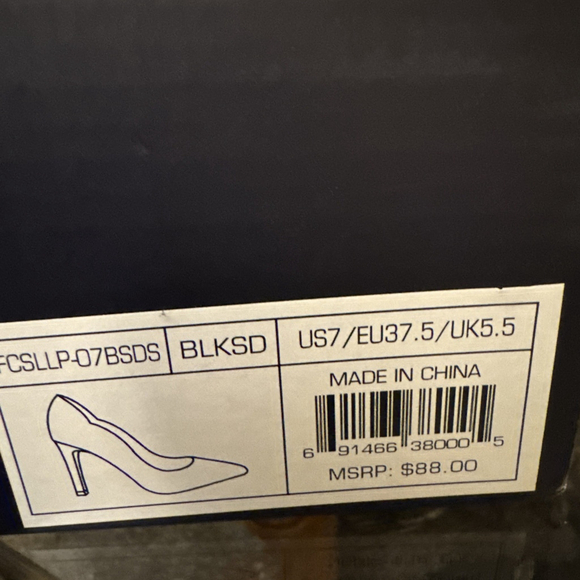 French Connection Women’s Scallop Black Heels Size 7M New In Box - Picture 7 of 7